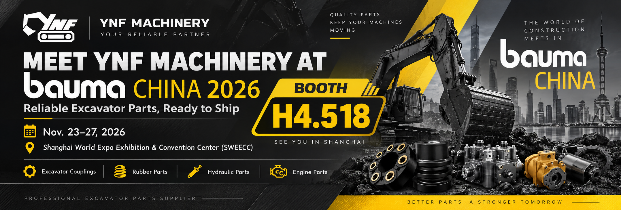 آخرین وبلاگ های شرکت در مورد Meet YNF Machinery at bauma CHINA 2026 – Visit Us at Booth H4.518