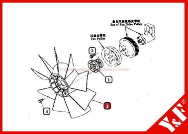 خرید 600-625-7620 Komatsu Excavator Parts , PC200-6 Cooling Fan Blade online manufacture