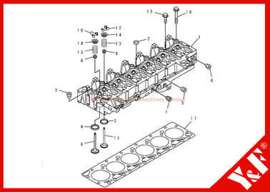 خرید Durable Head Cylinder Assy 6735-11-1821 Gasket 6731-11-1370 online manufacture