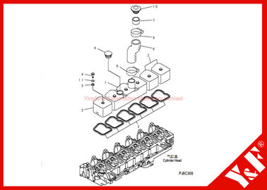 خرید Komatsu Excavator Parts PC200-7 6732-11-8181 GASKET 6130-12-8720 HOSE 6130-12-8610 CAP 6D102 Engine online manufacture