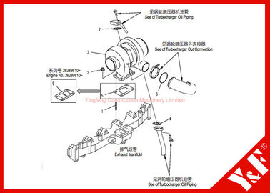 خرید Komatsu Excavator Parts PC200-7 6738-81-8091 Turbocharger 6D102 Engine online manufacture