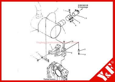 خرید Komatsu Excavator Parts Pc200-7 6738-11-5510 Muffler 6738-11-5940 U–Bolt 6210-11-5232 Clamp 6210-11-5232 Plate online manufacture