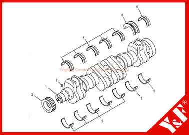 خرید Construction Equipment Komatsu Excavator Parts Crankshaft Ass’y 6732-31-1211 Gear online manufacture