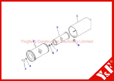 خرید High Precision Excavator Spare Parts Engine Air Cleaner 6732 - 81 - 7210 600 - 181 - 6050 600 - 181 - 6540 online manufacture