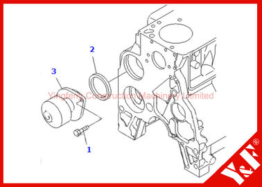خرید Low Noise Excavator Parts Water Pump Assy 6735-61-1501 6735-61-1502 online manufacture