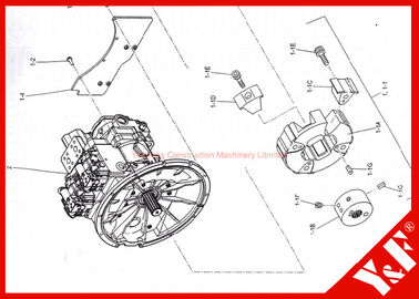 2418R660S001 Kobelco قطعات حفاری را تعمیر Kobelco SK460-8 بیل