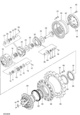 1032486 کریر هیتاچی قطعات ZX200 ZX240-3 ZX240-3-HCMC ZX240-3G ZX240-5G